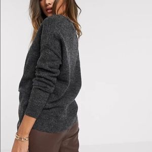Dark Gray ASOS V neck Sweater